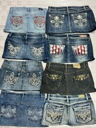 Jupes mini embellies pour femmes R79 upcyclées