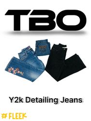 Y2K Detailing Jeans    (TBO-164)