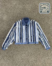 Veste à franges en denim recyclé