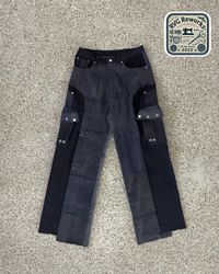 Upcycled Patchwork Utility Denim Jean