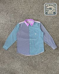 Upcycled Panelled Button-Down Shirt
