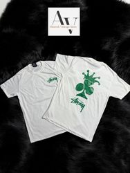 Stussy rework style club crown t shirts