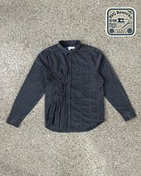 Upcycled Cinched Panel Check Shirt