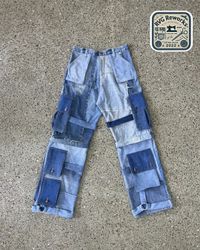Pantalons cargo en denim recyclé