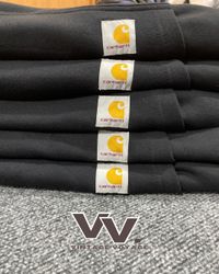 Carhartt style retravaillé pull à capuche noir #28..