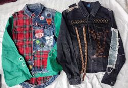 CR6158 Vintage Rework Denim Jackets