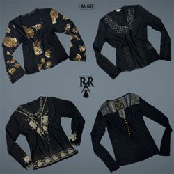 Y2K All Black Rave Full Sleeve (AA-667)