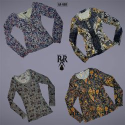 Y2K Blue Hour Grunge Mix Full Sleeve Tops (AA-668)