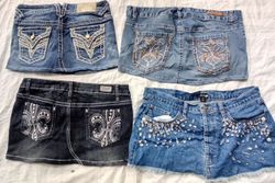 CR6170 Upcycle Y2K Mini Skirts