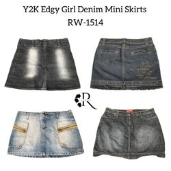 Y2K Edgy Girl Denim Mini skirts RW 1514