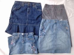 CR6176 Y2K Midi Denim Skirts