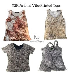 Y2K Animal Vibe Printed Tops RE-2749