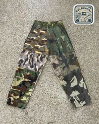 Upcycled Multi-Camo Patchwork Pants