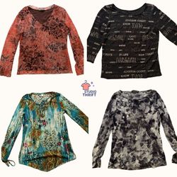 Euro Gothic Script Y2K Mesh Tops