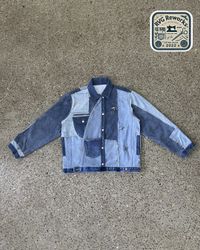 Giacca Utility in Denim Riciclato