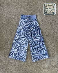 Pantalonas largas listradas de denim reciclado