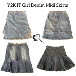 Jupes midi en denim Y2K IT Girl RW-1523