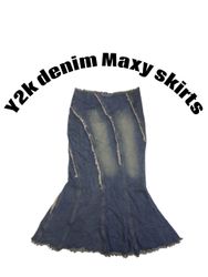 Y2k denim skirt