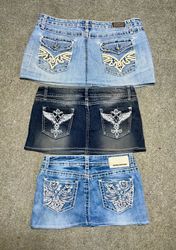 Y2K embellished mini skirts