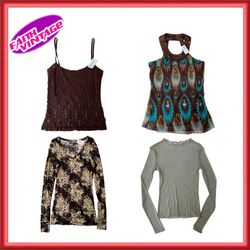 Altes charmantes braunes Mixkleid und Top-Bundle (..