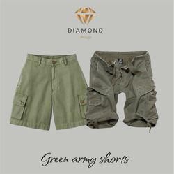 Green Army Shorts (DV -01-513)