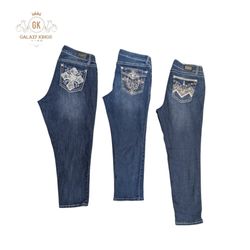 Y2K Embellished And Embroidery Capri Jeans