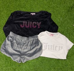 1064 - Juicy Couture Sexy Shorts, Baby Tee, Long S..