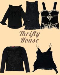 Essentiels Noirs Y2k Tops Curés (TH/170)