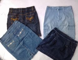 CR6218  Y2K Midi Denim Skirts