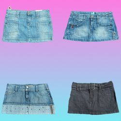 Y2K denim Mini Skirts (TS-101