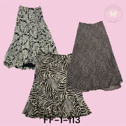 Jupe midi imprimée florale en tissu polyester prem..