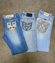 Y2K embroidered flared Jeans