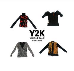 Y2K European Mesh Long sleeve Tops with cop copen ..