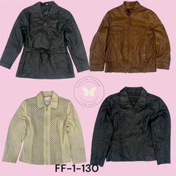 Klassische schwarze Lederjacke für den Alltag (FF-..