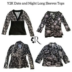Y2K Date and Night Langarm-Oberteile