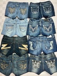 R388 Calças Curtas Sexy Hot Decoradas para Mulhere..