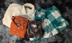 Mixed branded flannel and corduroy shirts