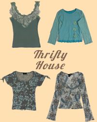 Y2k Aqua Core Tops(TH/177)