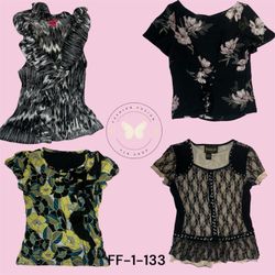 Printed Polyester Long Sleeve Blouse (FF-1-133)