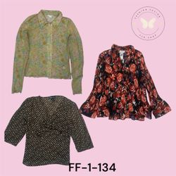Women’s Poly Printed L/S Blouse (FF-1-134)