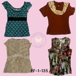 Women’s Printed Polyester Long Sleeve Blouse (FF-1..