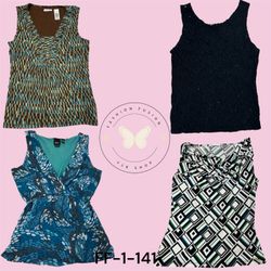 Modern Print Poly Long Sleeve Blouse (FF-1-141)