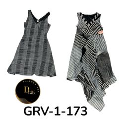 Robe en polyester imprimée noir et blanc Y2K pour ..