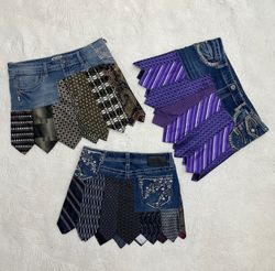 „Upcycle Jeansrock mit Bindeband (RW-02)“