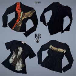 Y2K Black Rave Full Selvee Tops (AA-673)