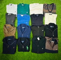Polo Ralph Lauren and Lacoste sweaters 16 pieces
