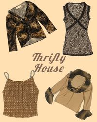 Retro + Animal Print Y2k Tops(TH/184)