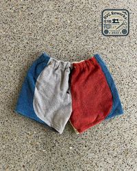 Upcycled Terry Cloth Panel Shorts