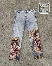 Upcycled Tapestry Denim Jeans