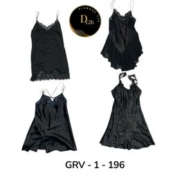 Soft & Comfortable Black Night Dress for Women(GRV..
